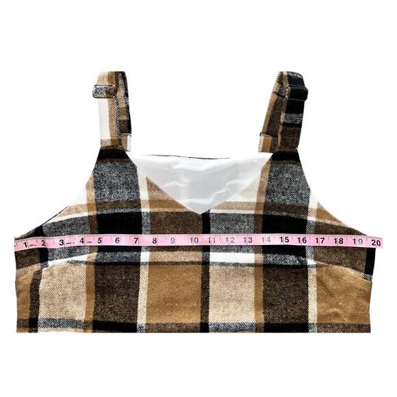 NICE Fall Shacket & Dress Combo – Size XL, Black / Brown / Ivory Plaid, NWT - Picture 8 of 15